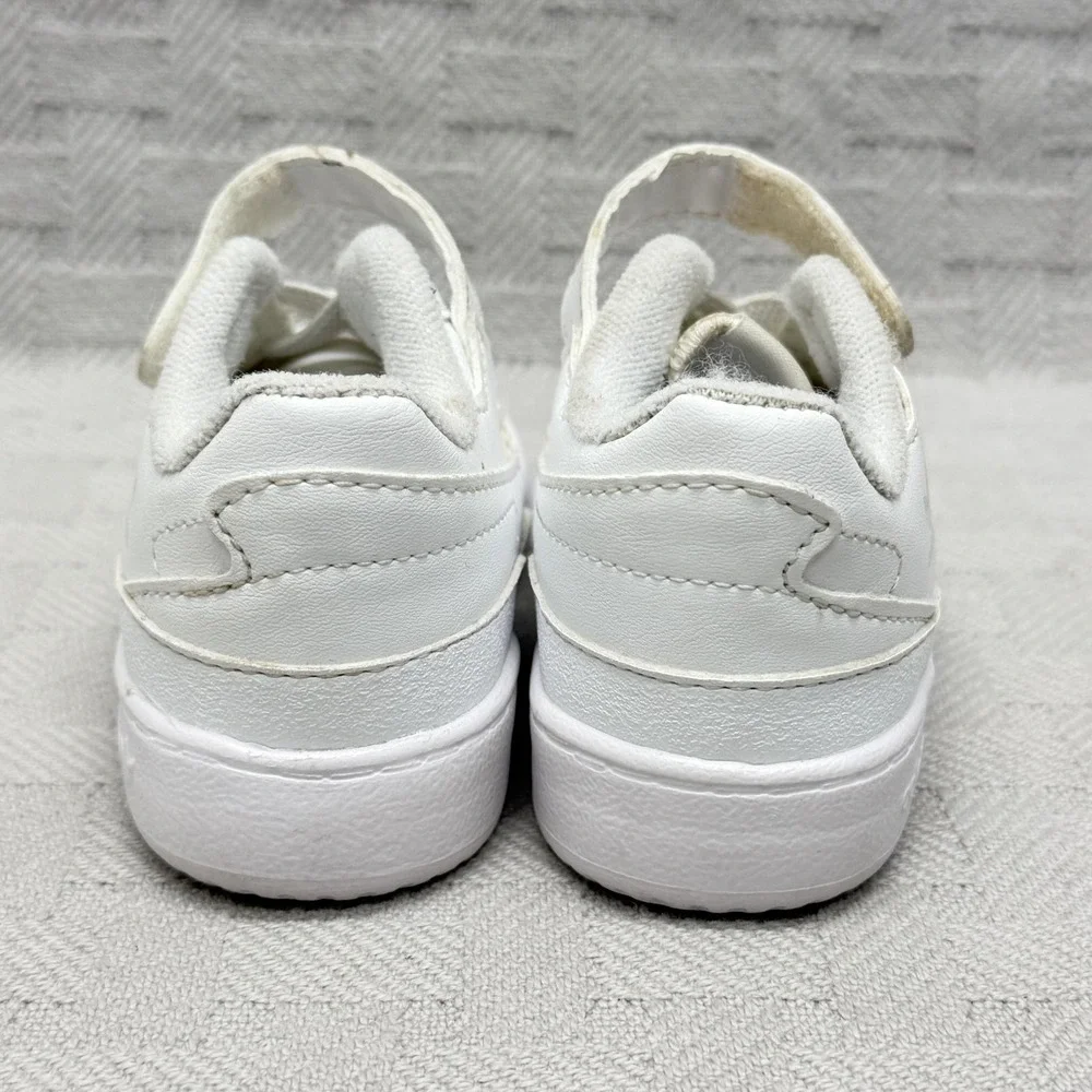 Adidas Forum Low‎ Shoes Unisex Kids Size 6 White Faux Leather Low Top